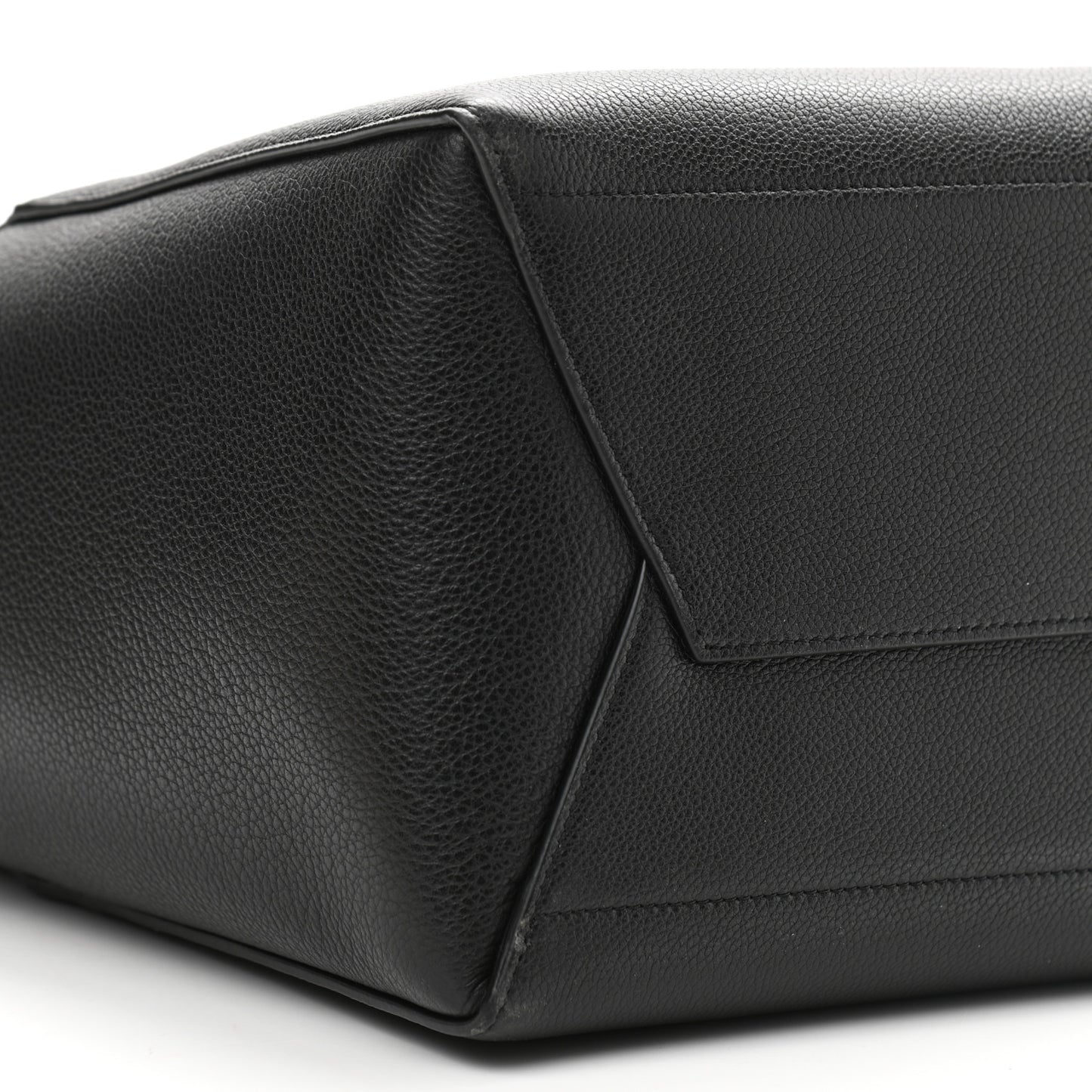 Soft Grained Calfskin Sangle Bucket Bag Black