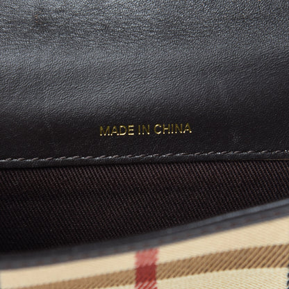 Burberry Haymarket Check Compact Wallet Chocolate 10 of 11