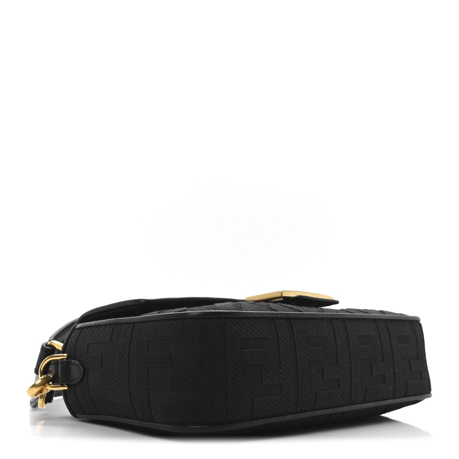Fendi Canvas Vitello King Extra Strap FF Embroidered Baguette Black 4 of 9