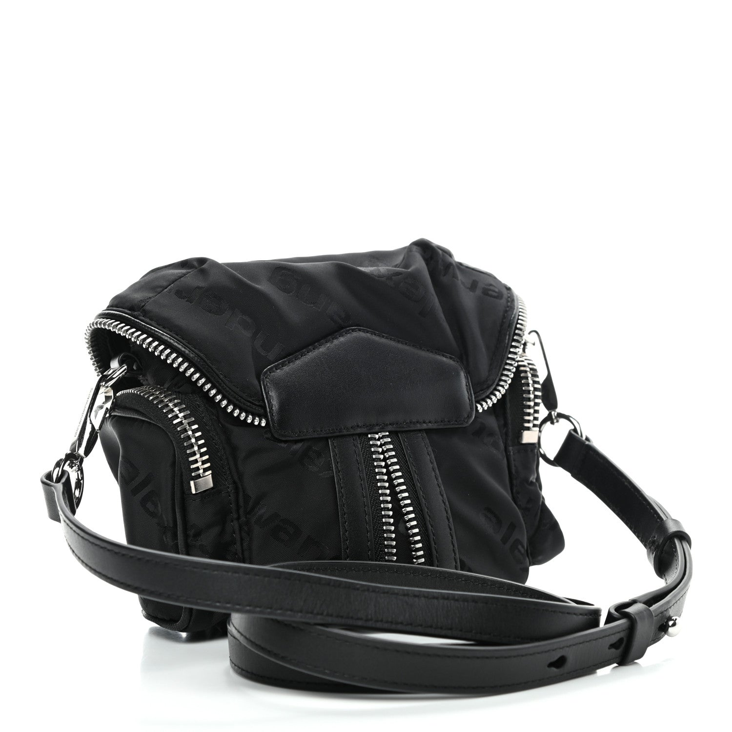 Alexander Wang Jacquard Logo Micro Marti Crossbody Black 2 of 4