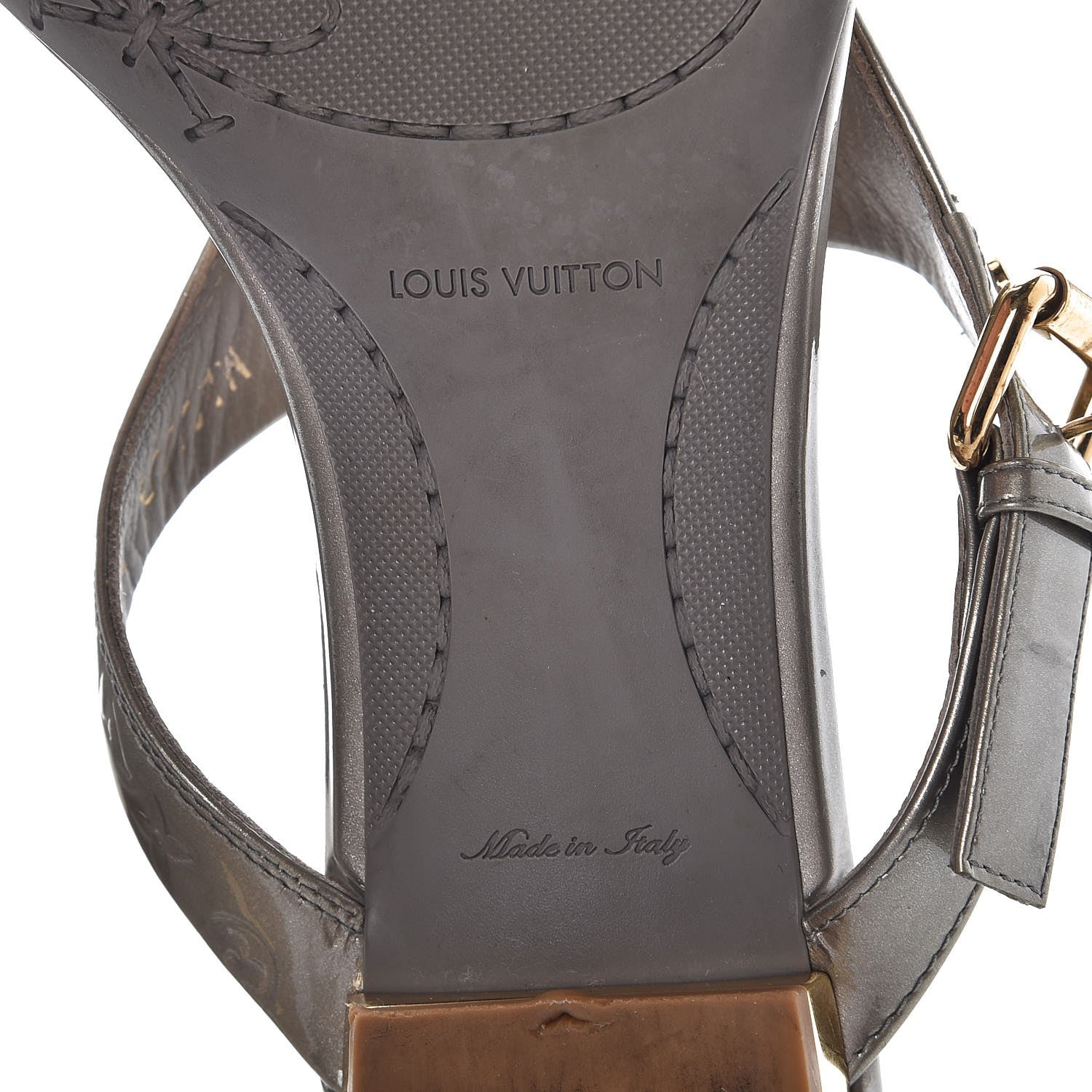 Louis Vuitton Vernis No Doubt Thong Sandals 39 Gris Art Deco 8 of 13