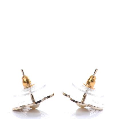 Chanel Pearl CC Camellia Earrings Gold 3 of 5