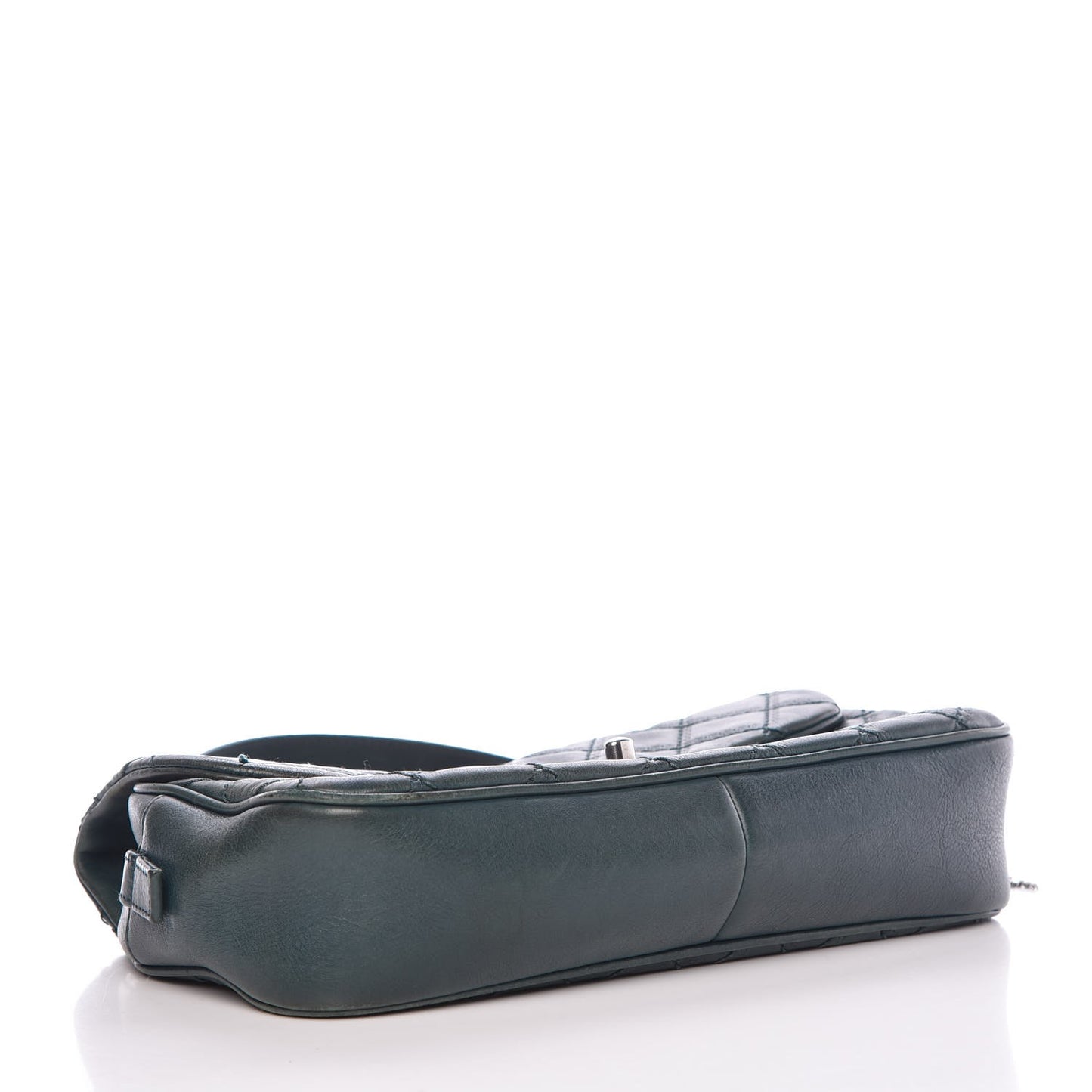 Calfskin Quilted Medium Coco Sporran Flap Dark Green