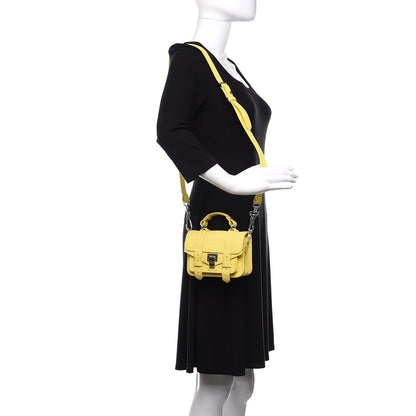 Proenza Schouler Lambskin Micro PS1 Satchel Canary Yellow 2 of 8