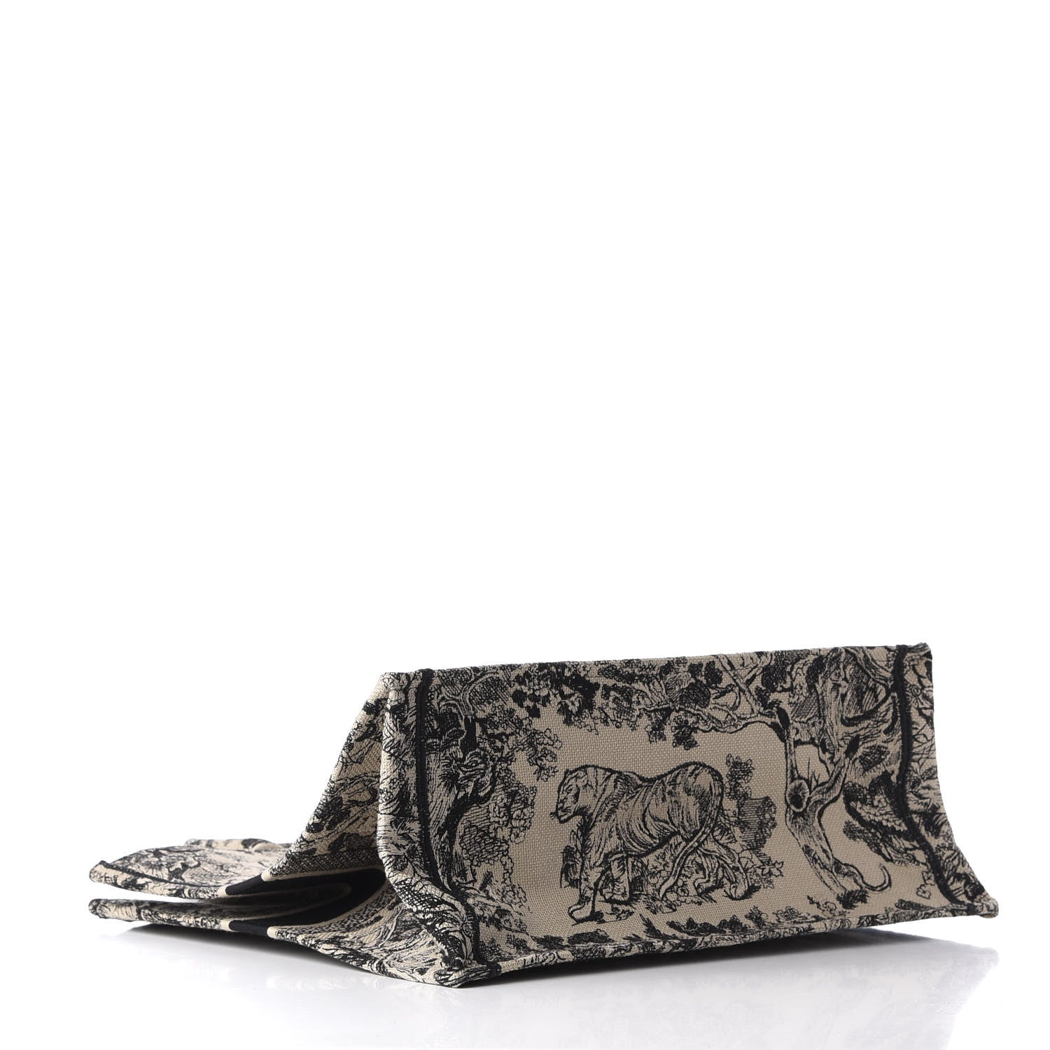 Christian Dior Canvas Embroidered Large Dioriviera Toile De Jouy Book Tote Black 4 of 11