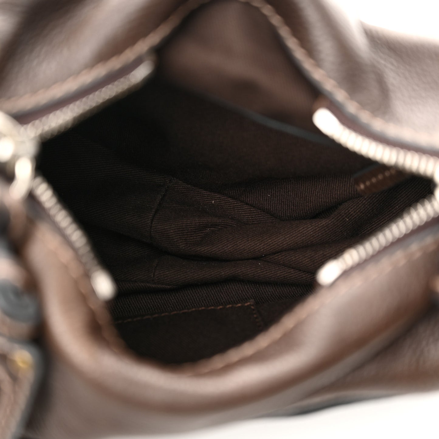 Calfskin Small Paddington Hobo Brown