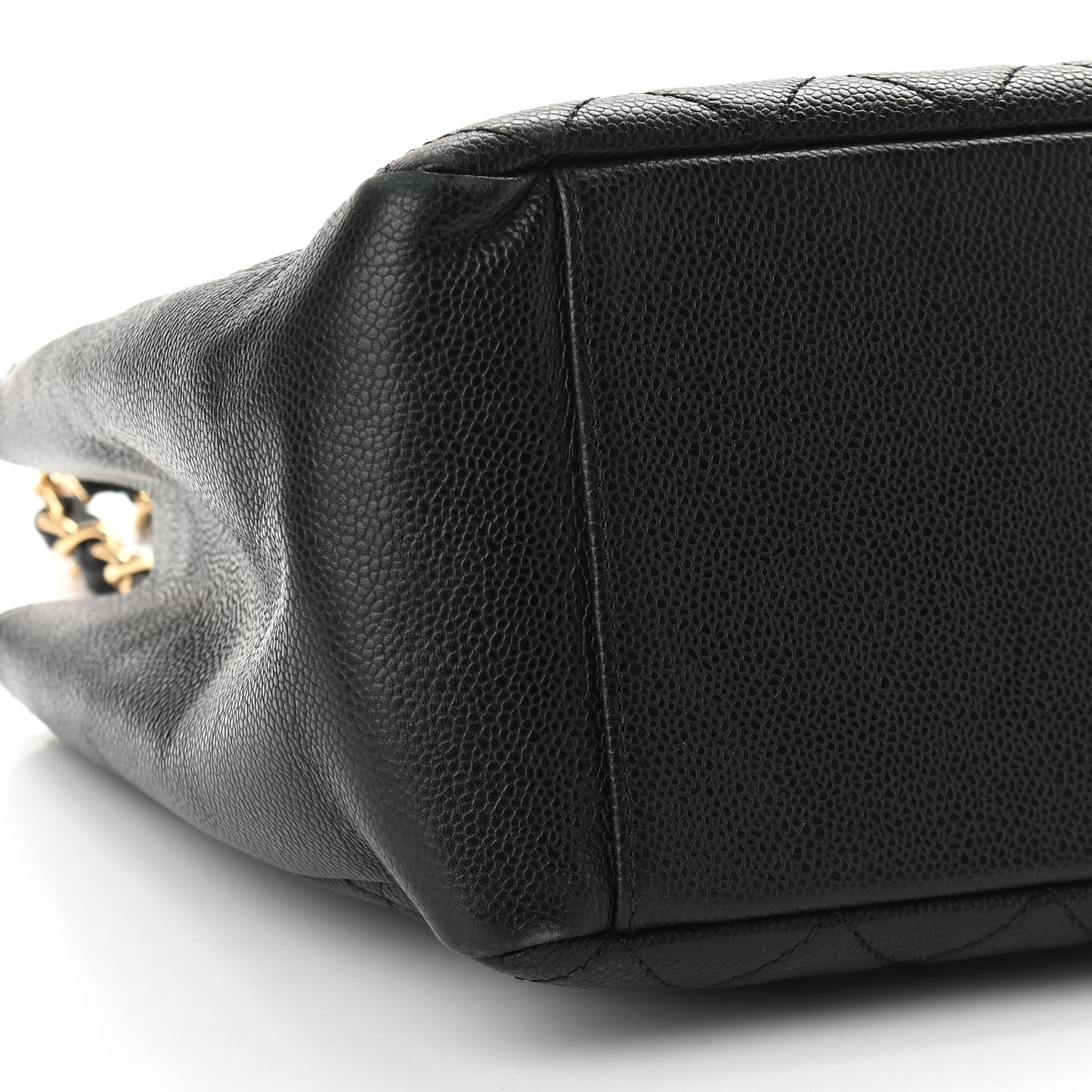 Caviar Quilted Grand Shopping Tote GST Black
