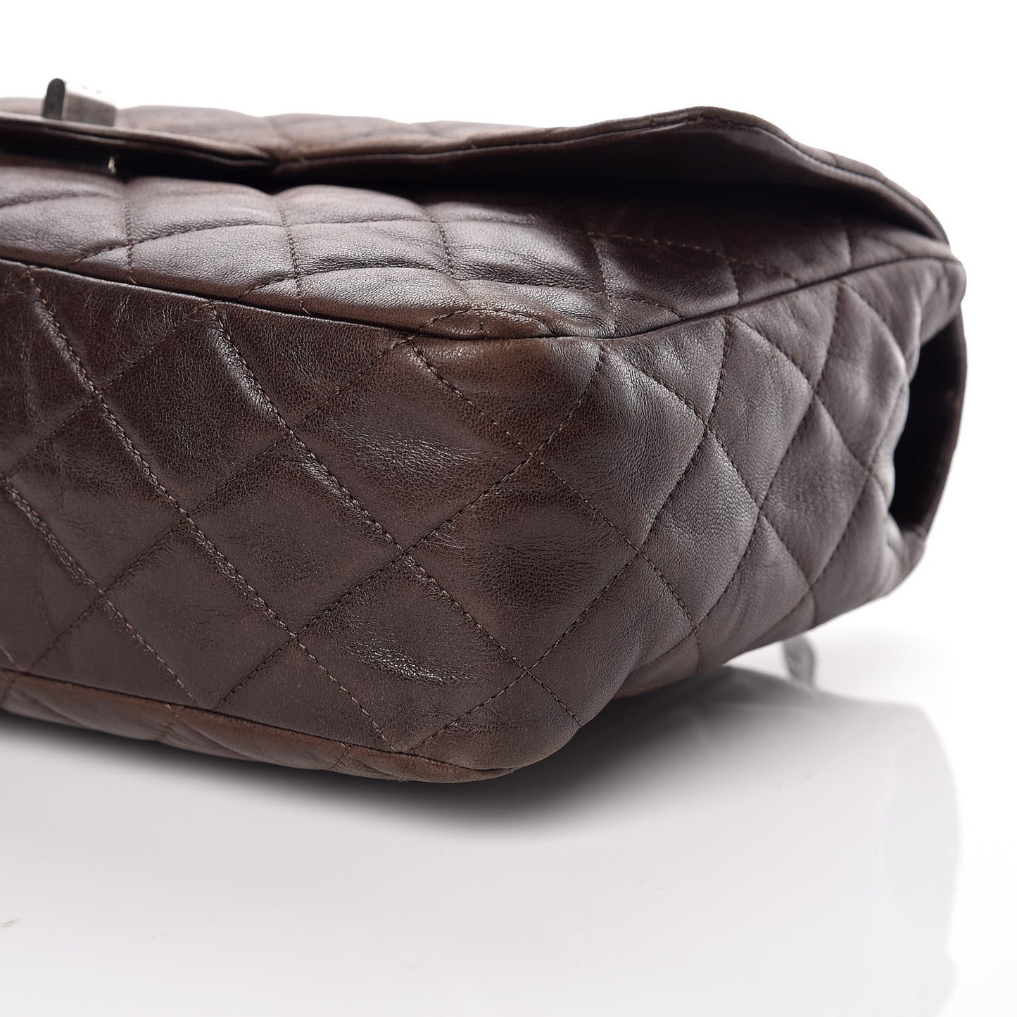 Lambskin Quilted Jumbo Hybrid Reissue Flap Brown
