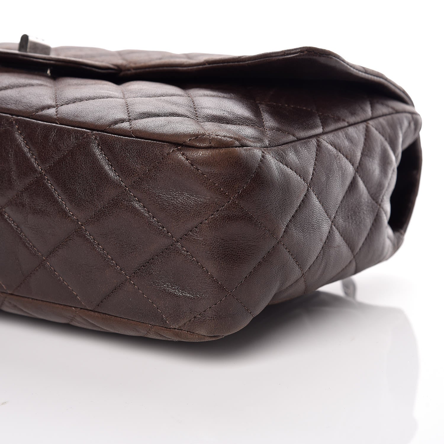 Chanel Lambskin Quilted Jumbo Hybrid Reissue Flap Brown 9 of 13