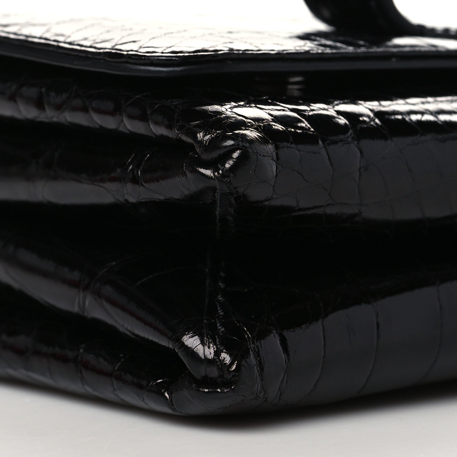 Valentino Garavani Crocodile Crystal Encrusted Studs Va Va Voom Shoulder Bag Black 7 of 8