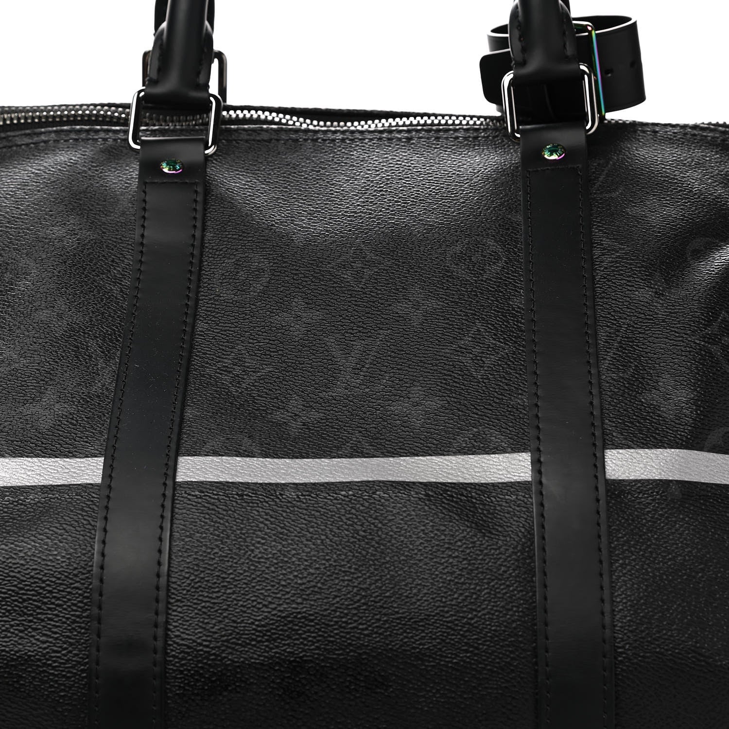 Louis Vuitton X FUJIWARA Monogram Eclipse Flash Fragment Keepall Bandouliere 55 8 of 10