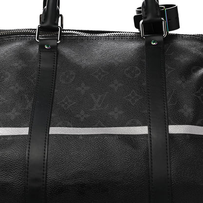 Louis Vuitton X FUJIWARA Monogram Eclipse Flash Fragment Keepall Bandouliere 55 8 of 10