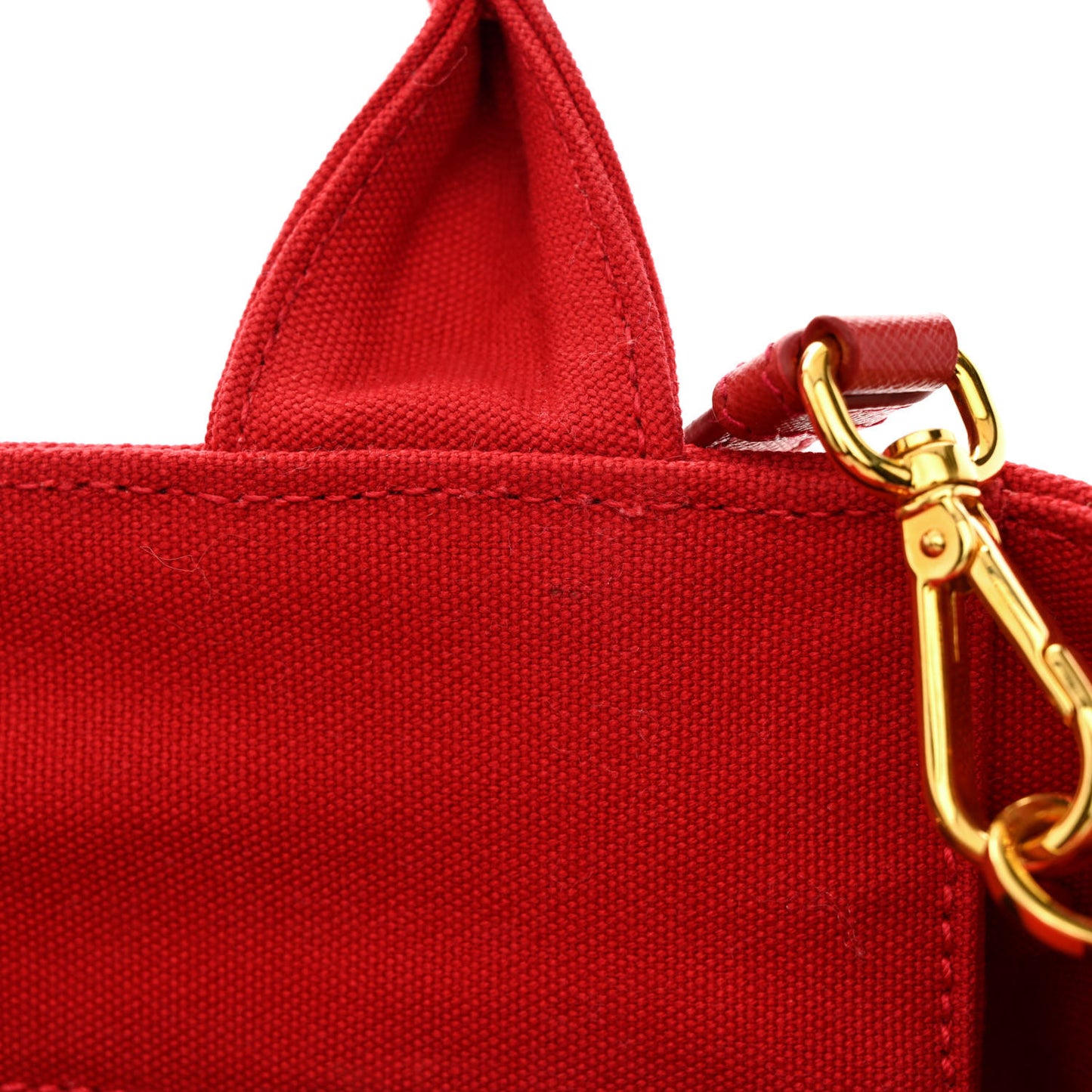 Wicker Canvas Tote Naturale Red