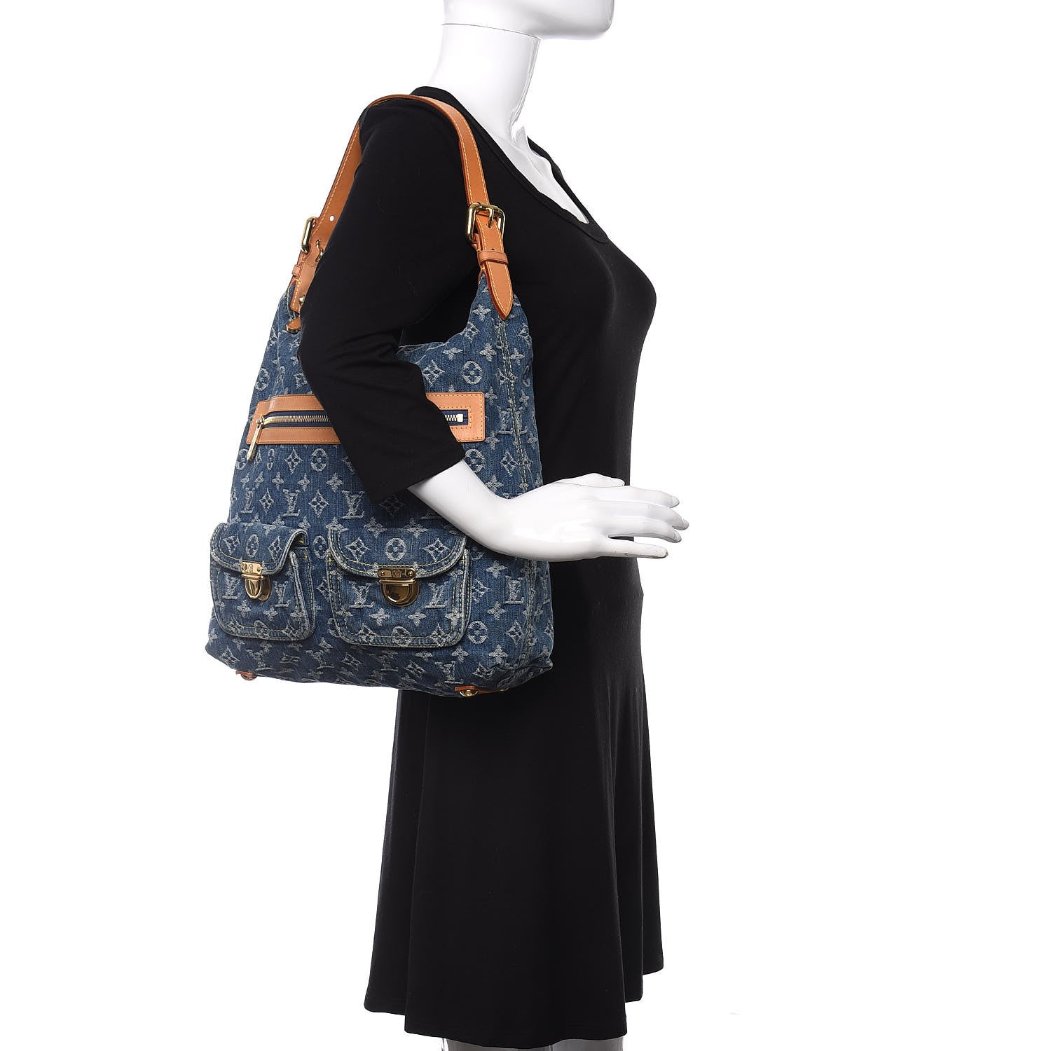 Louis Vuitton Denim Baggy GM Blue 2 of 11