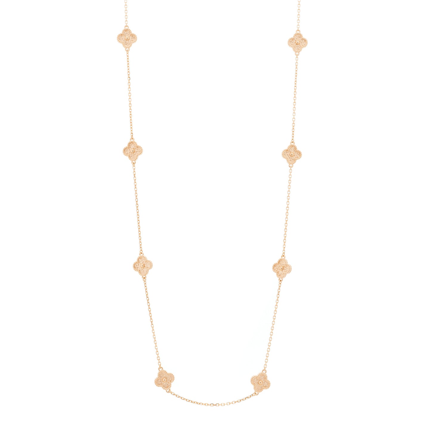 18K Rose Gold 16 Motifs Sweet Alhambra Necklace