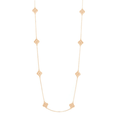 Van Cleef & Arpels 18K Rose Gold 16 Motifs Sweet Alhambra Necklace 1 of 7