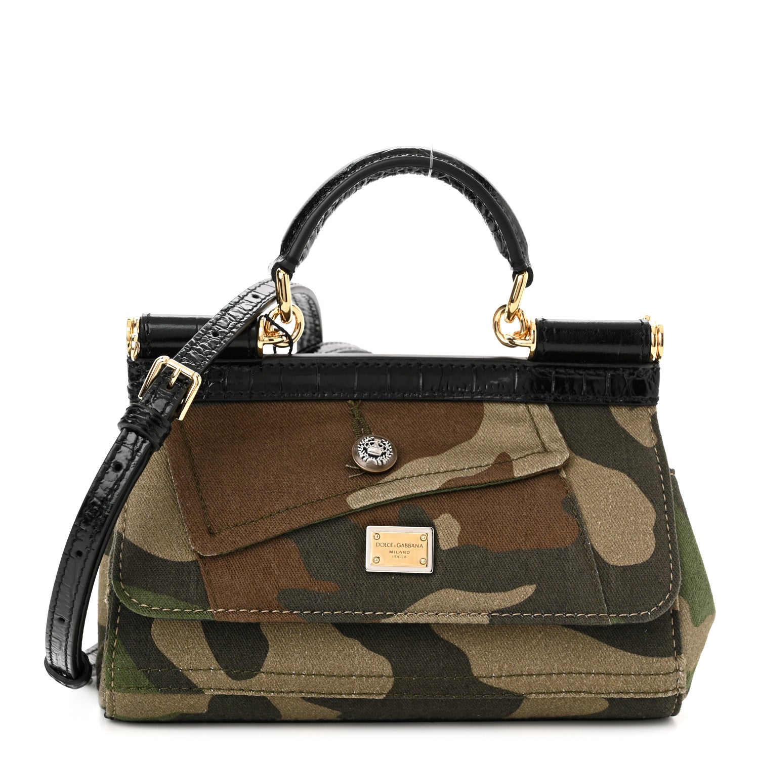 Dolce & Gabbana Cotton Camouflage Patchwork Small Sicily Multicolor 1 of 9