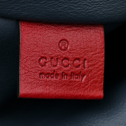 Gucci Suede Calfskin Large Rajah Chain Tote New Blue Romantic Cherry 8 of 13