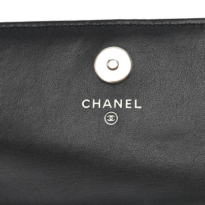 Chanel Calfskin Quilted Maxi Pearls Clutch With Chain Black 6 of 11