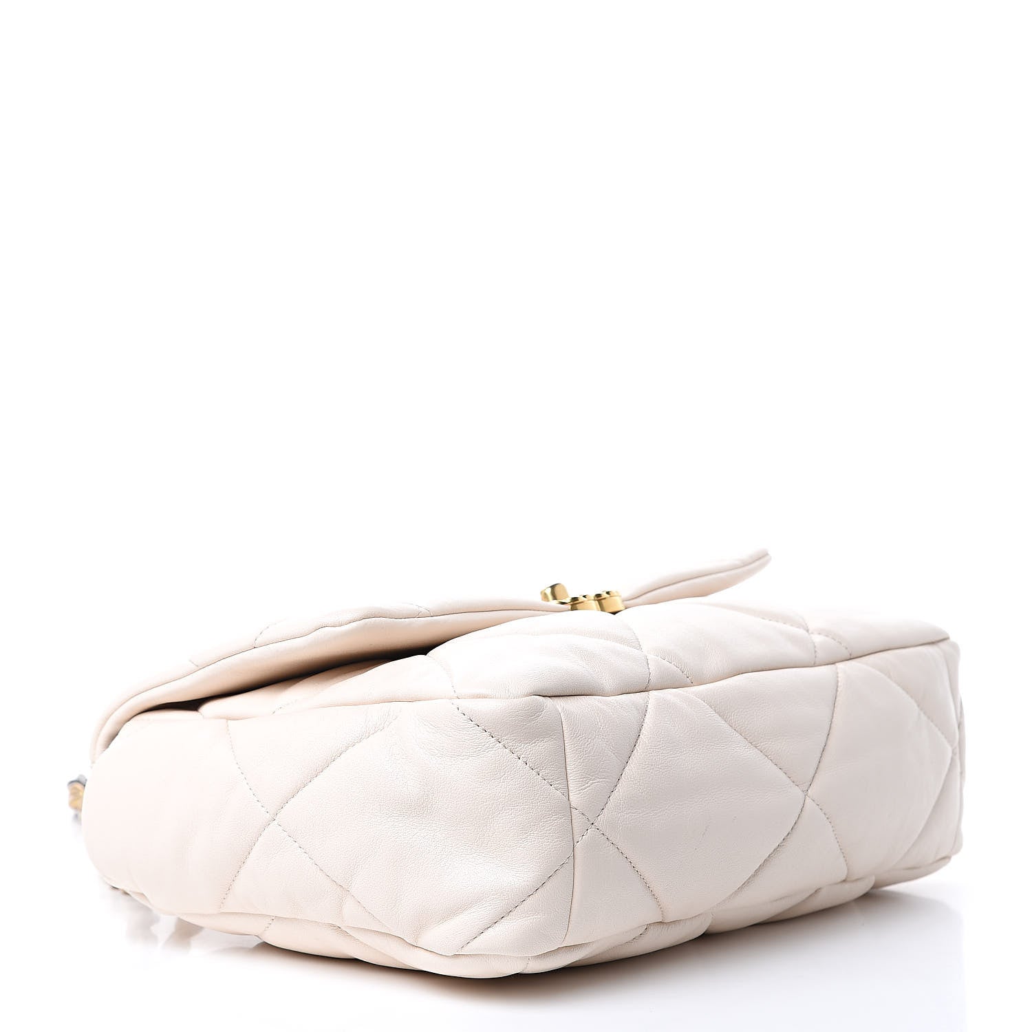 Chanel Lambskin Quilted Large 19 Flap Light Beige 4 of 9