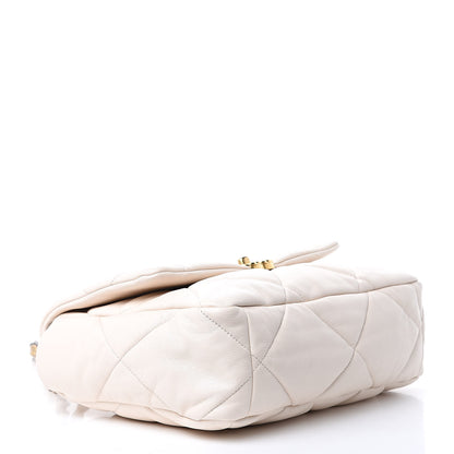 Chanel Lambskin Quilted Large 19 Flap Light Beige 4 of 9