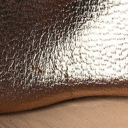 Jimmy Choo Metallic Embossed Calfskin Pacific 120mm Peep-Toe Cork Wedge Sandal 36 Gold 12 of 12