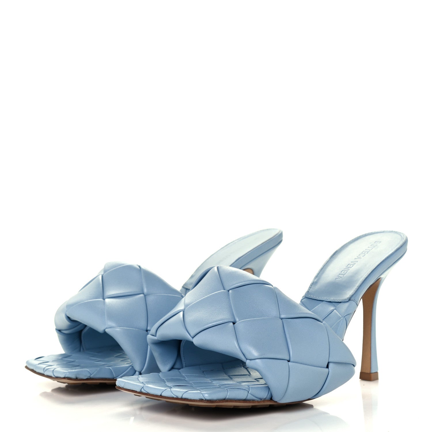 Bottega Veneta Nappa Maxi Intrecciato Lido Mule Sandals 40 Ice 3 of 10