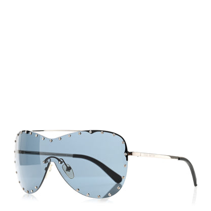 Louis Vuitton Metal The Party Shield Sunglasses Z1056W Black 1 of 8