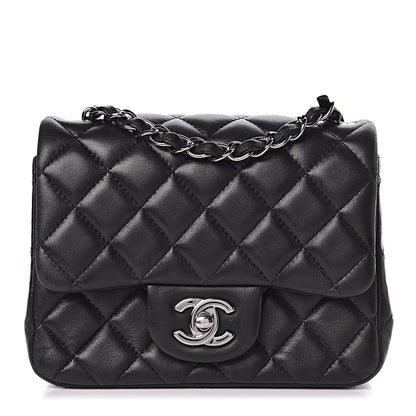 Chanel Lambskin Quilted Mini Square Flap Black 1 of 13