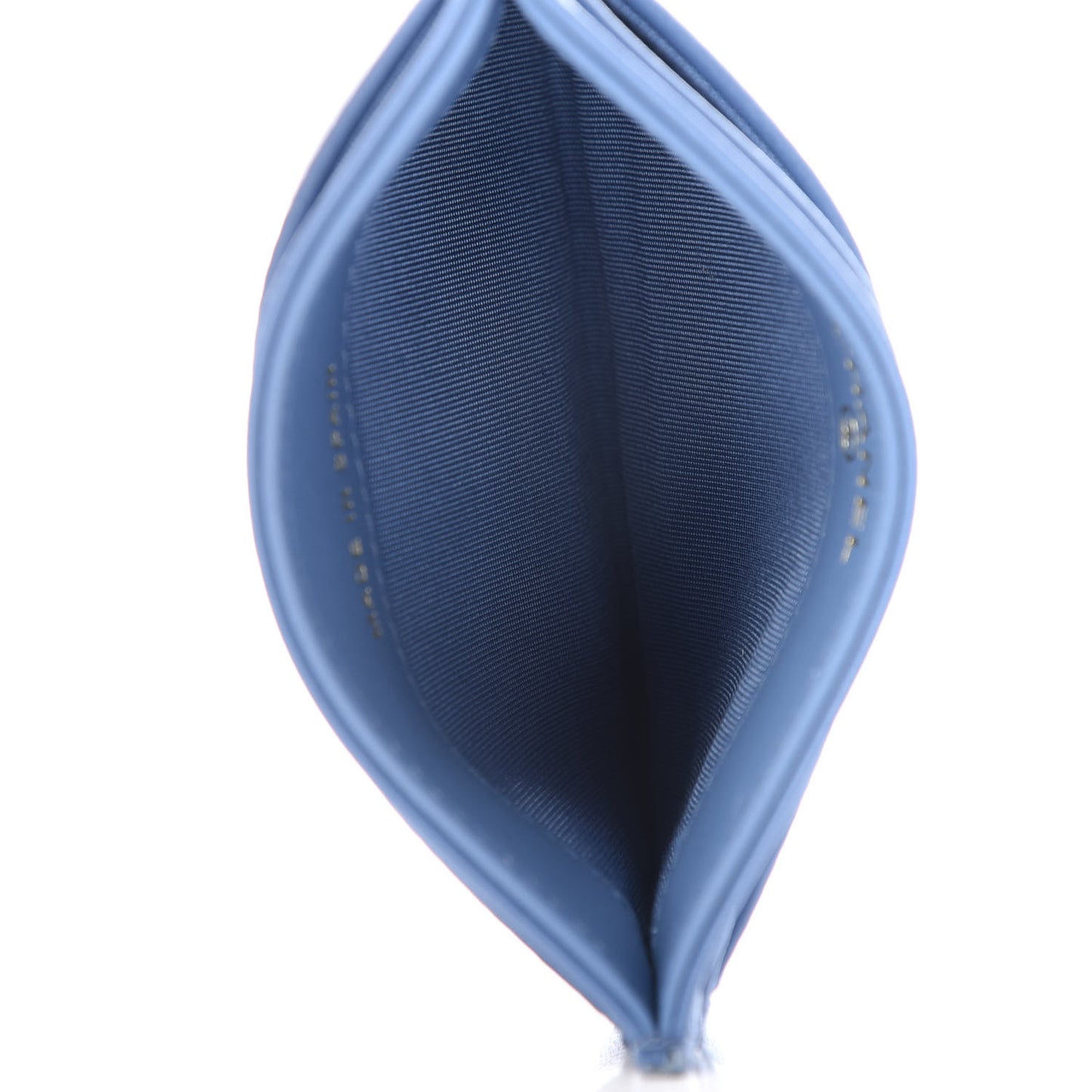 Lambskin Quilted 19 Card Holder Blue