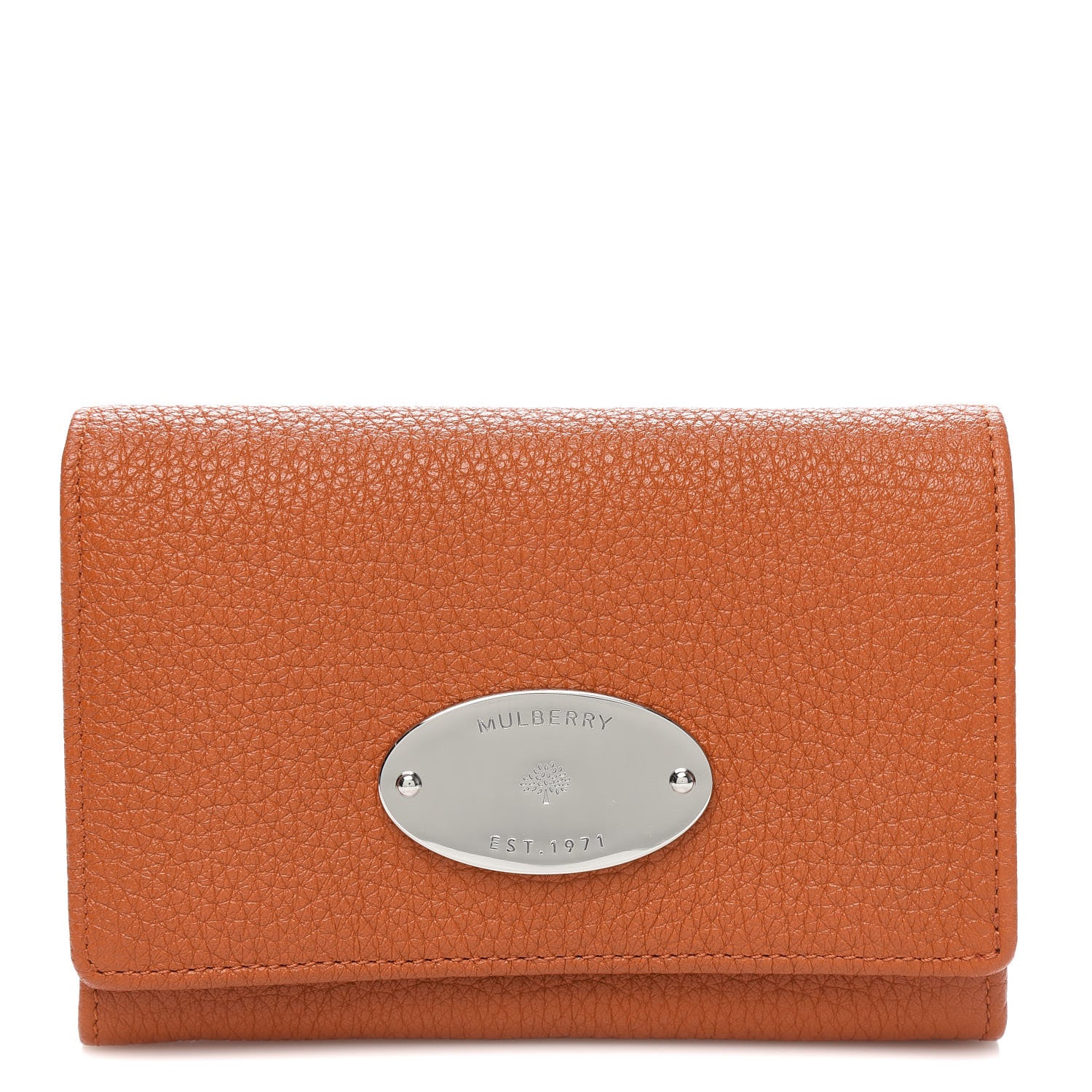 Mulberry Soft Grain Calfskin French Purse Wallet Pumpkin 1 of 8