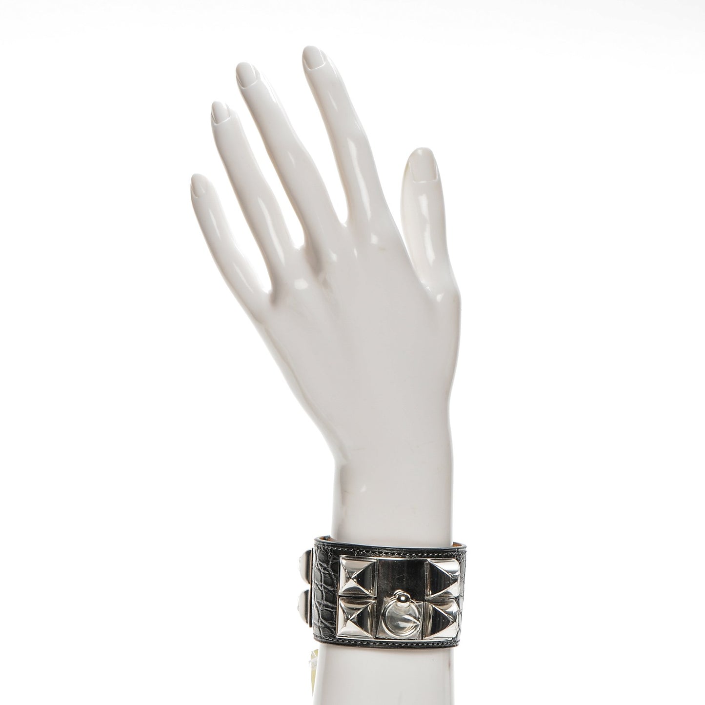 Matte Alligator Collier De Chien CDC Bracelet S Black