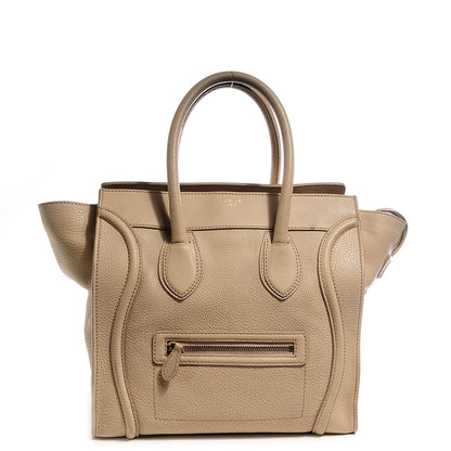 Celine Pebbled Leather Mini Luggage Cream 1 of 8