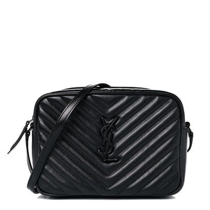 Saint Laurent Calfskin Matelasse Monogram Lou Camera Bag Black 1 of 16