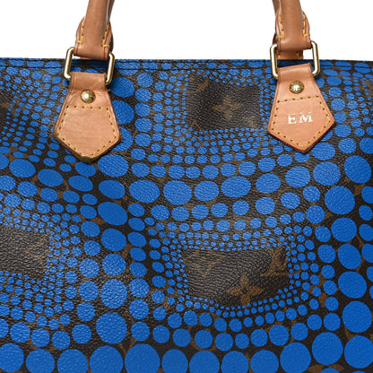 Louis Vuitton Monogram Kusama Town Speedy 30 Blue 8 of 11
