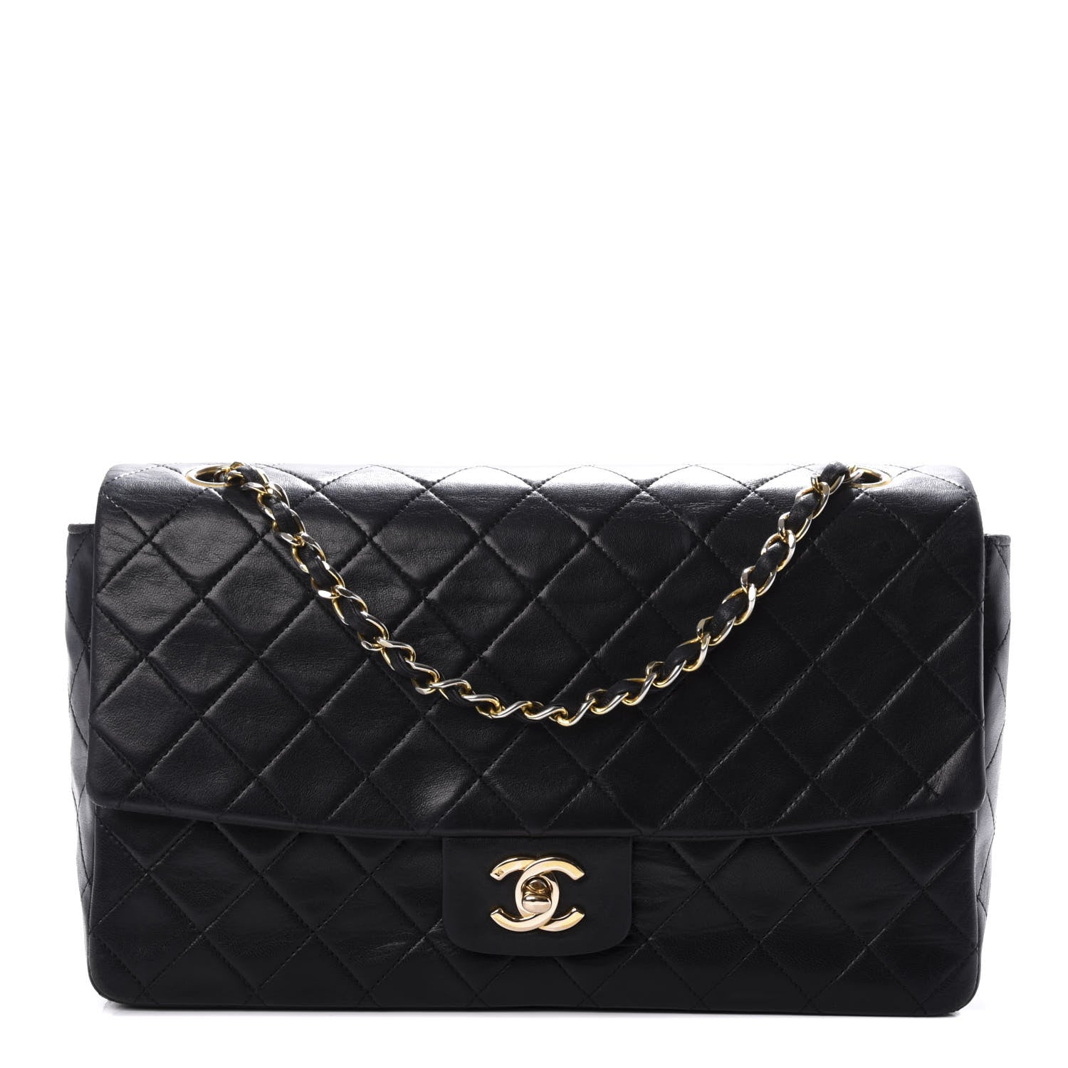 Chanel Lambskin Quilted Medium Single Flap Black 1 of 11