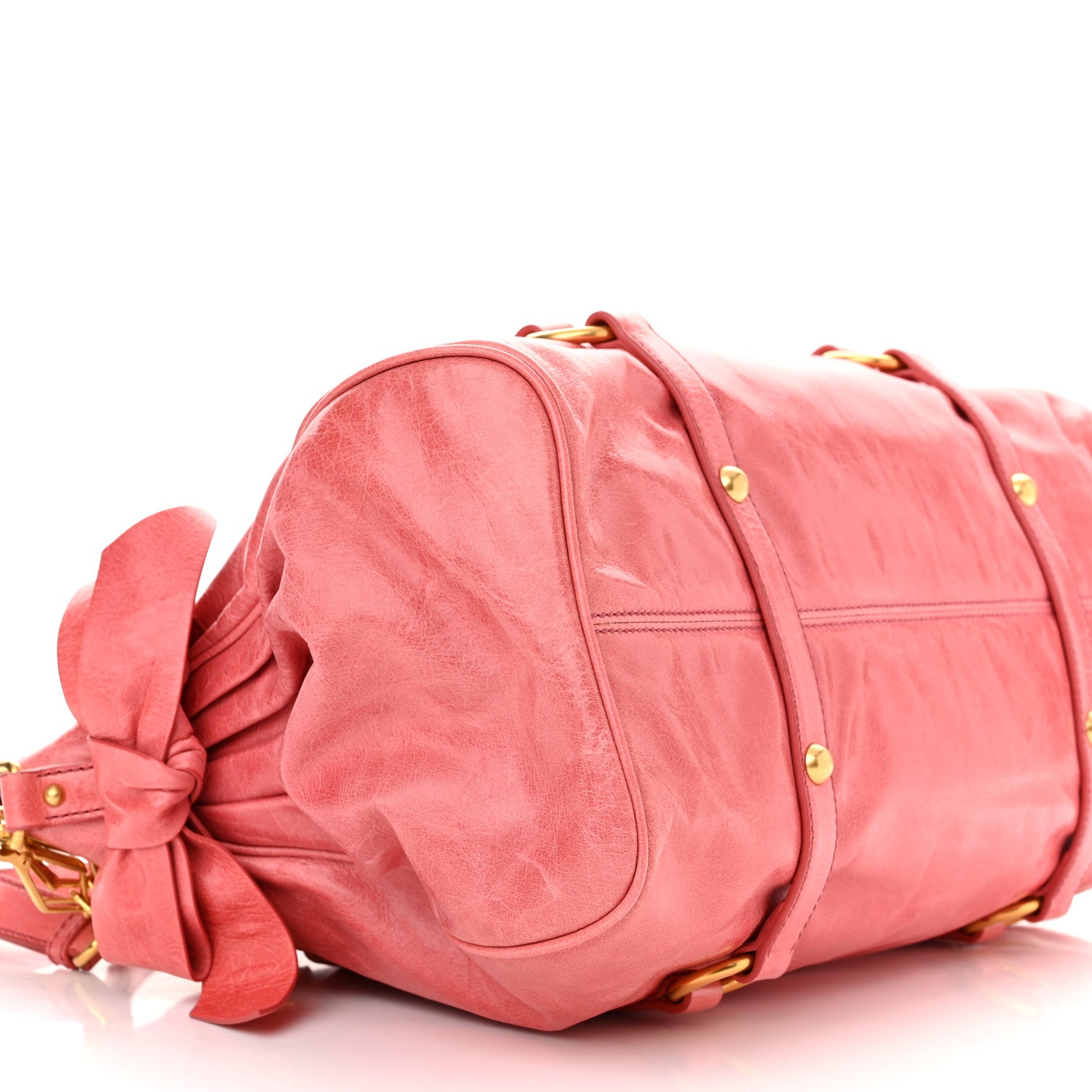 Miu Miu Vitello Lux Satchel Bag Rosa 8 of 9