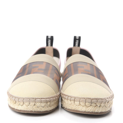 Fendi Canvas Mesh FF Colibri Espadrilles 36 Beige Tobacco Moro Lilac 2 of 7