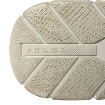 Prada Knit Fabric Logo Sneakers 41.5 Black White 7 of 10