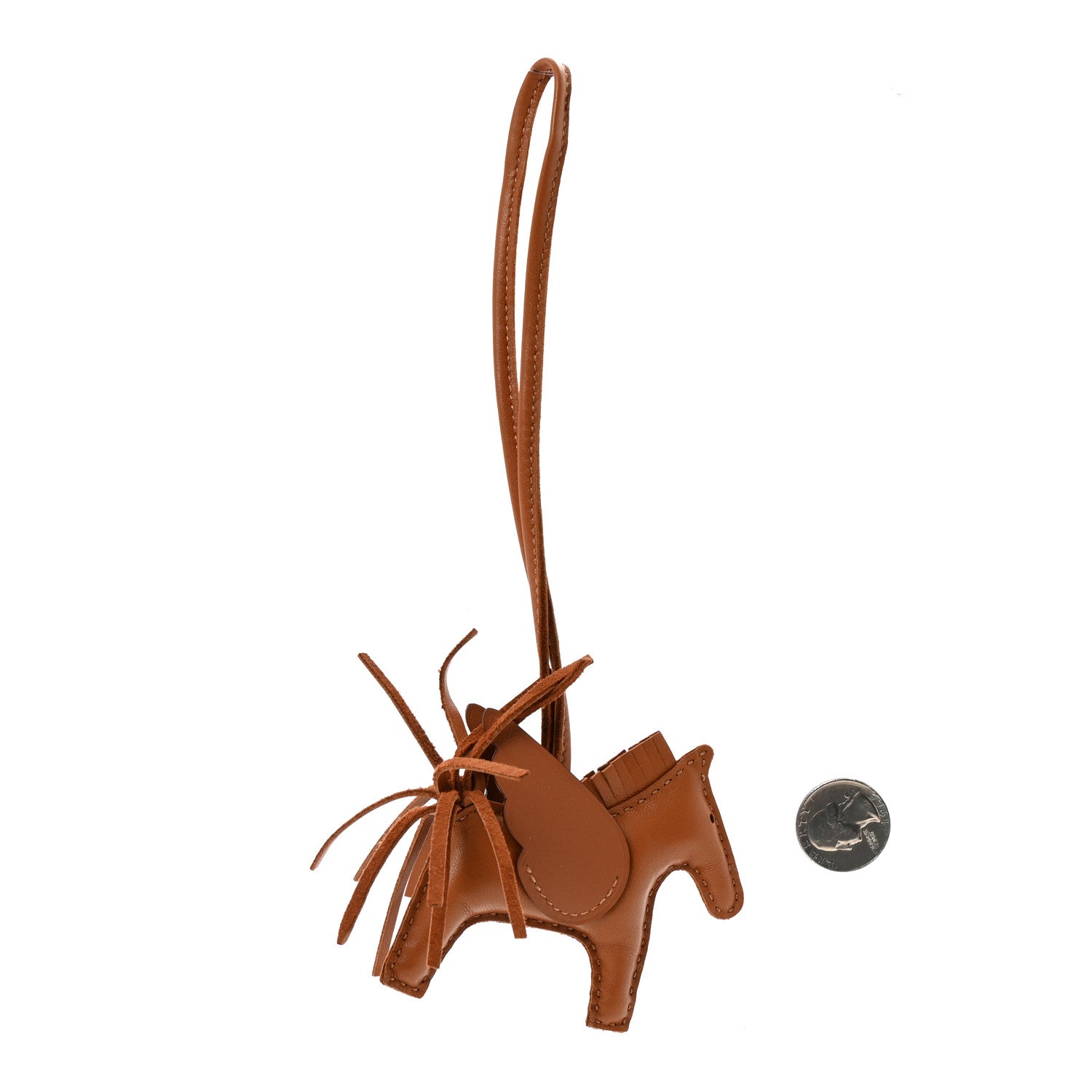 Hermes Milo Lambskin Swift Grigri Rodeo Pegase Horse Bag Charm PM Gold 2 of 4