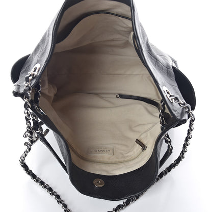 Chanel Caviar Stitched Medium CC Pocket Hobo Black 5 of 10