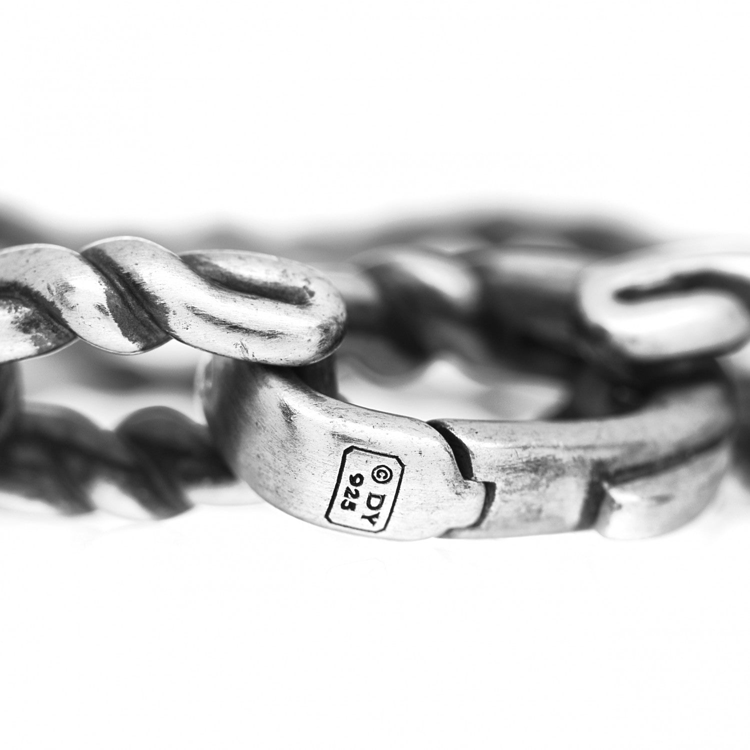 David Yurman Sterling Silver 8mm Twist Link Chain Bracelet 4 of 4