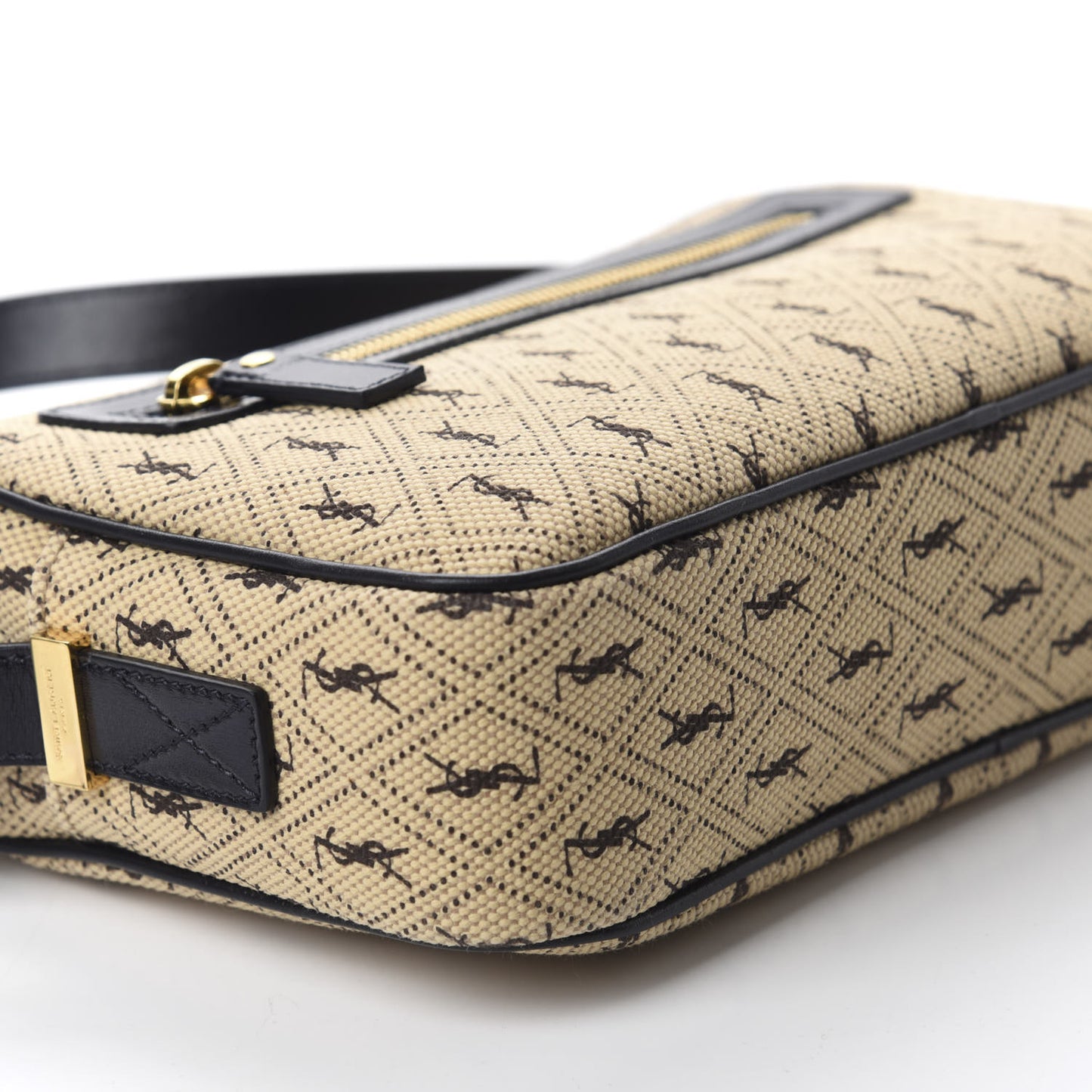 Canvas Monogram All Over Camera Bag Beige
