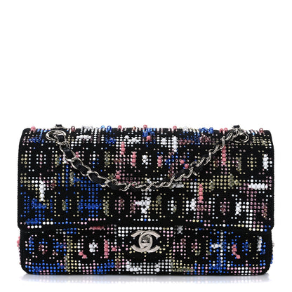 Chanel Crystal Tweed CC Medium Double Flap Black 1 of 10