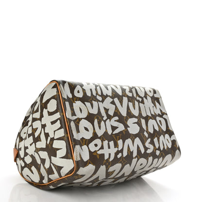 Louis Vuitton Monogram Graffiti Speedy 30 Silver 4 of 7