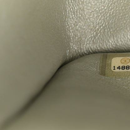 Chanel Metallic Lambskin Quilted Jumbo Double Flap Green 7 of 12