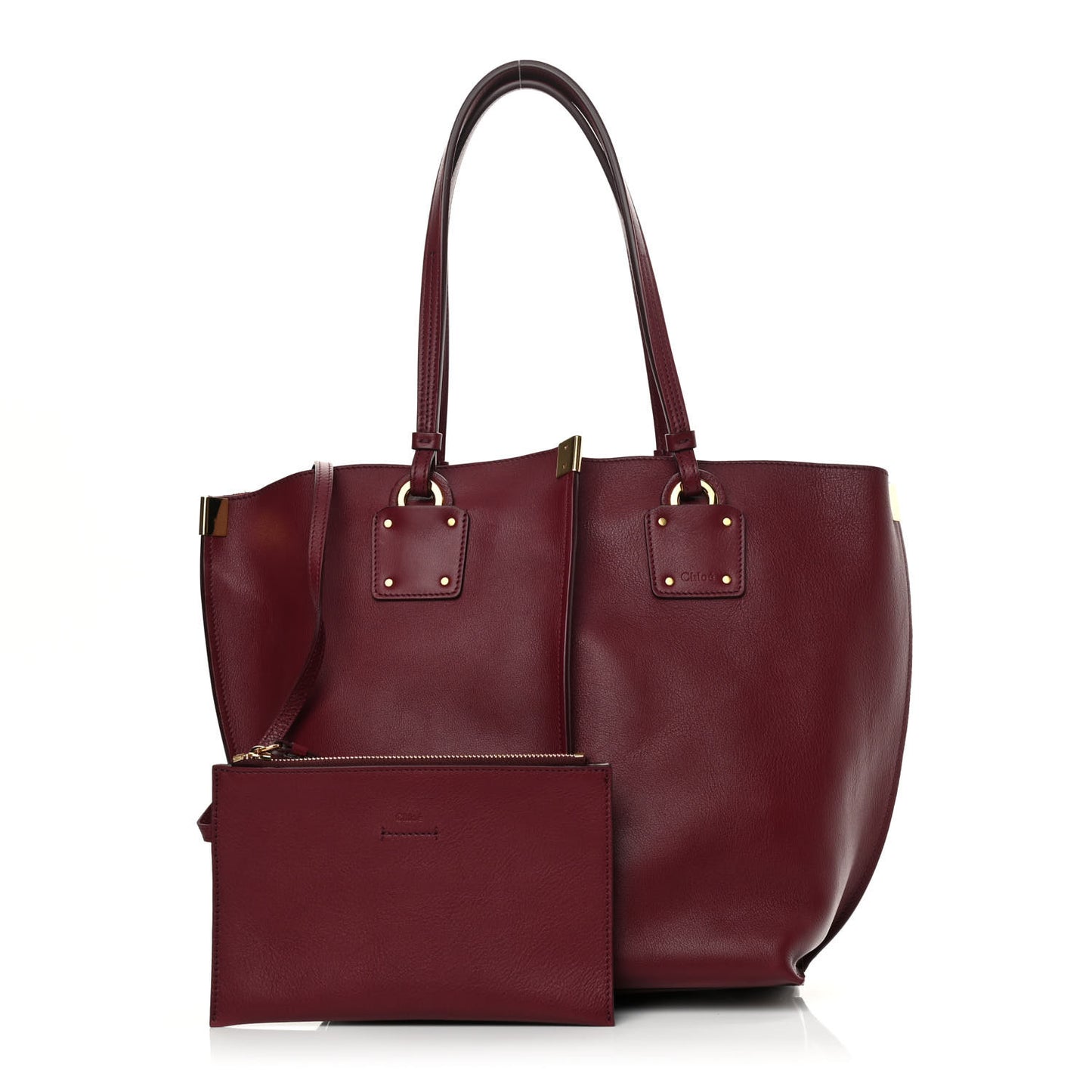 Smooth Calfskin Medium Vick Tote Burnt Mahogany