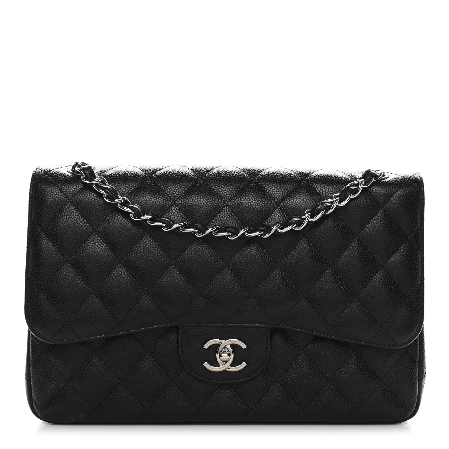 Chanel Caviar Quilted Jumbo Double Flap Black 1 of 11