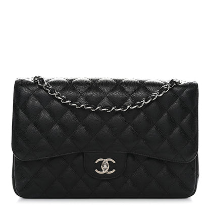 Chanel Caviar Quilted Jumbo Double Flap Black 1 of 11