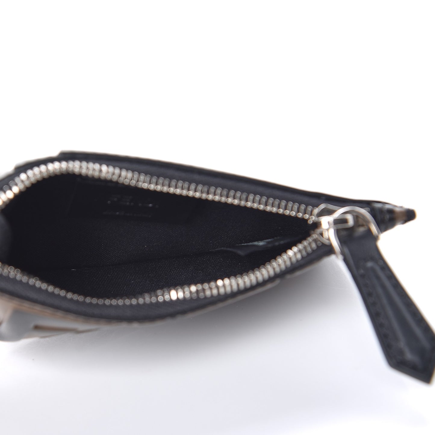Vitello Century Bi-Color FF 1974 Embossed Coin Purse Maya Black